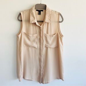 Forever 21 Nude Sleeveless Blouse